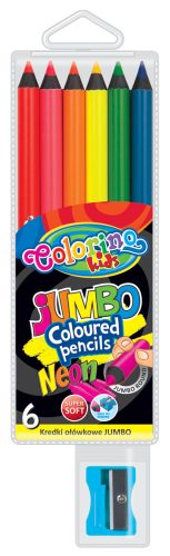 Colorino Kids szinesceruzakészlet NEON JUMBO kerek 6 db-os (34654)