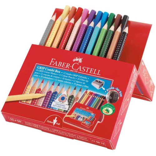 Faber-Castell 'Jumbo Grip Combi Box' színes ceruza készlet 