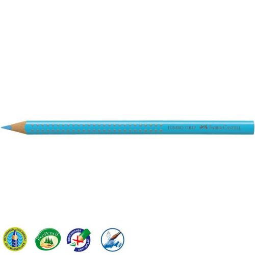 Faber-Castell 'Colour Jumbo Grip' színes ceruza, háromszögletű, világos kék