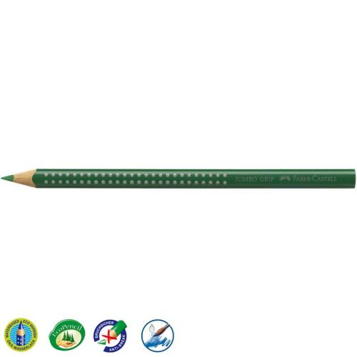 Faber-Castell 'Colour Jumbo Grip' színes ceruza, háromszögletű, sötét zöld