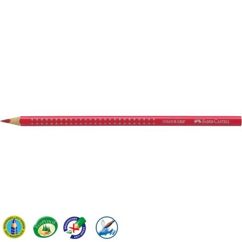 Faber-Castell 'Colour Grip' színes ceruza, háromszögletű, sötét piros
