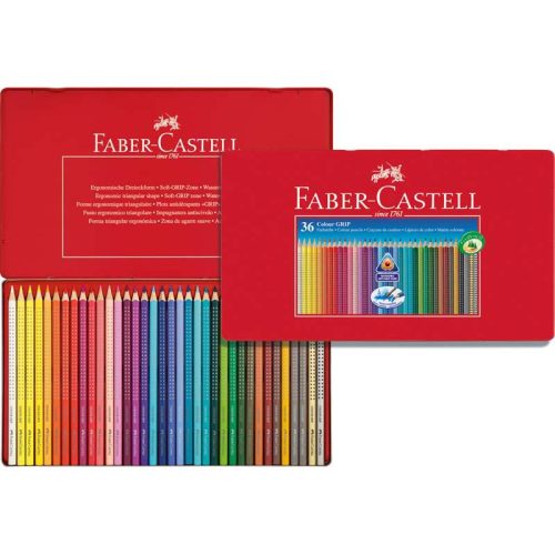 Faber-Castell  'Grip 2001'  színes ceruza készlet 36 db-os fémdobozban (TR-484007)