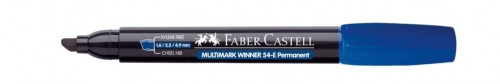 Faber-Castell 'Multimark Winner 54' alkoholos marker, vágott végű, kék