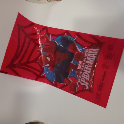 Mikulás tasak, celofán, Spiderman