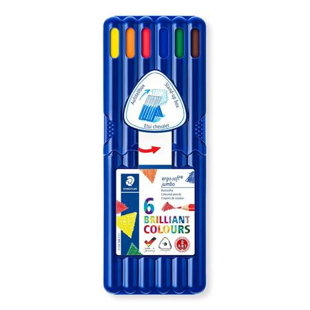 Staedtler 'Ergo Soft Jumbo' Színes ceruza készlet, háromszögletű, vastag,6 különböző szín