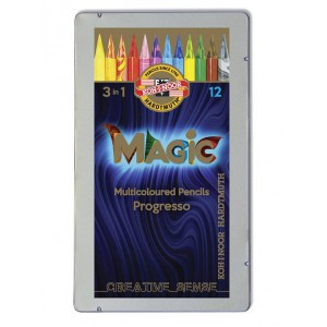 KOH-I-NOOR Progresso "Magic" Szinesceruza készlet 12 db/cs (3/1) (8772)