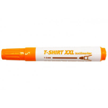 ICO 'XXL T-Shirt' Textilmarker, 1-3 mm, kúpos, neon narancs