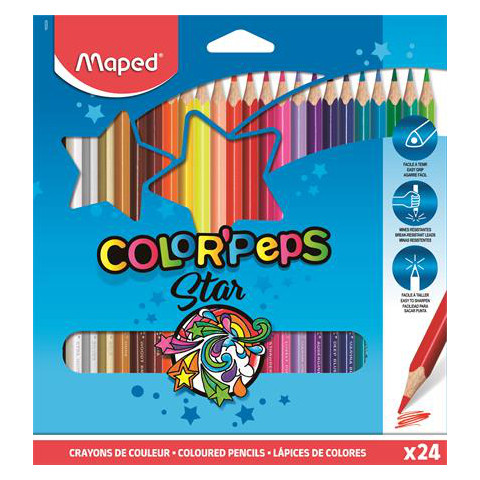 Maped 'Color 'Peps' Szines ceruza készlet, háromszögletű 24 különböző szin
