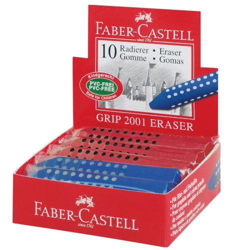 Faber-Castell 'Grip 2001 Eraser' radír, piros, kék