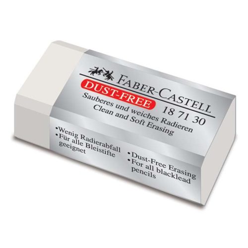 Faber-Castell 'Dust Free Mini Eraser' radír papírtokban, fehér