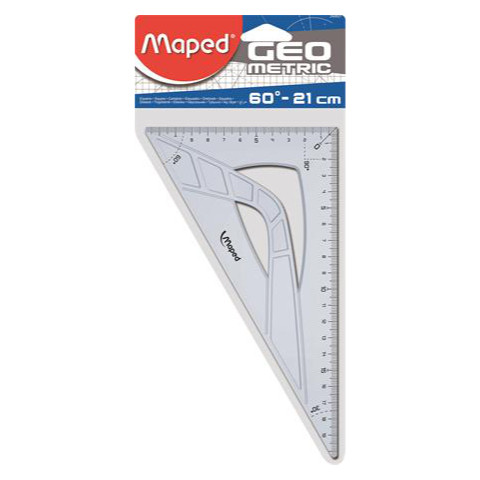Maped 'Graphic' Háromszög vonalzó, műanyag, 60°, 21 cm