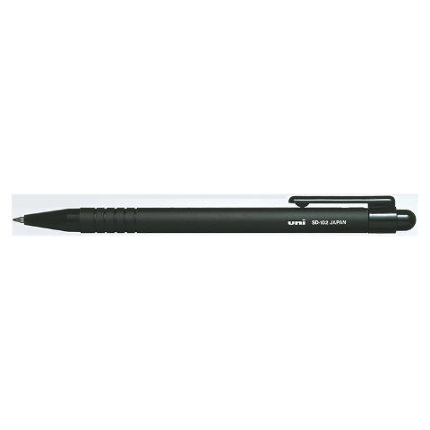 UNI 'SD-102' Golyóstoll, 0,3 mm, nyomógombos, fekete