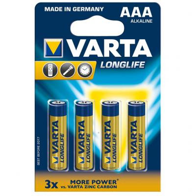 Varta 'Longlife' Elem, AAA mikro, 4 db/csomag (4103)