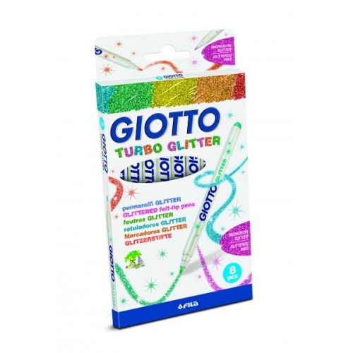 Giotto Turbo Glitter Rostiron, 8 különböző szín,csillámos (425800)
