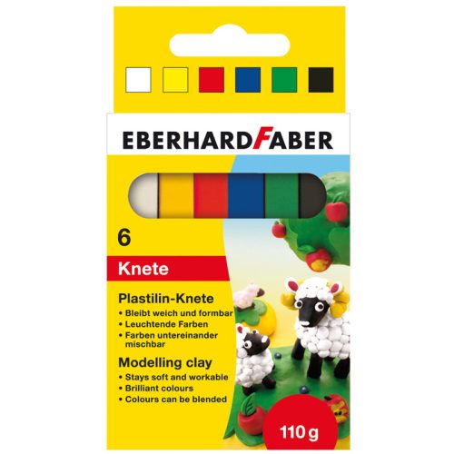 Eberhard-Faber Plastilin gyurma 6 db/ csomag színes 