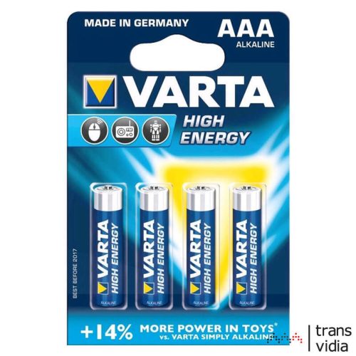 Varta 'Longlife' Elem, AAA mikro, 4 db/csomag (4903)