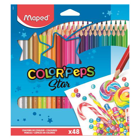 Maped 'Color'Peps' Színes ceruza készlet, háromszögletű,48 különböző szín