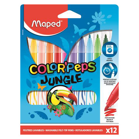 Maped 'Color'Peps Jungle' filctoll készlet, 2,8mm, 12 különböző szín