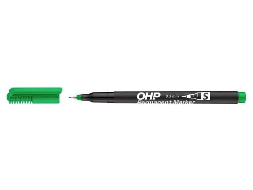 ICO Alkoholos marker, OHP, 0,3 mm, S, zöld