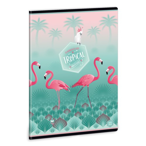 Ars Una  'Pink Flamingo' A5, tűzött, extra , sima  füzet