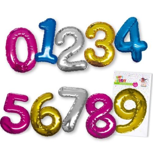 TRENDHAUS  Birthday Fun XL Number-Ballon Stickers - For Sticking Or Suspending (lufi matrica, számok) '1'