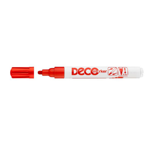 ICO 'Decomarker' Lakkmarker, 2-4 mm, piros