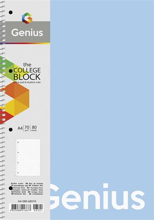 Genius Pastel 'SHKOLYARYK ' Spirálfüzet A/4 vonalas lefűzhető 80 lap, PP borító