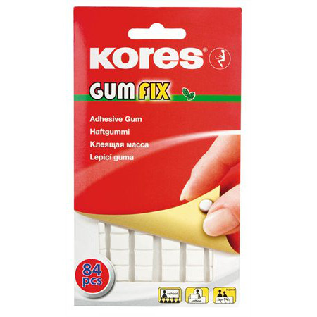 Kores 'Gumfix' gyurmaragasztó, 84 kocka/csomag, fehér