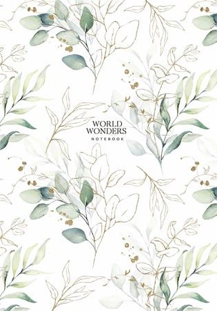 SHKOLYARYK "World Wonders" Jegyzetfüzet, vonalas, A4, 80 lap, keményfedeles, vegyes minta