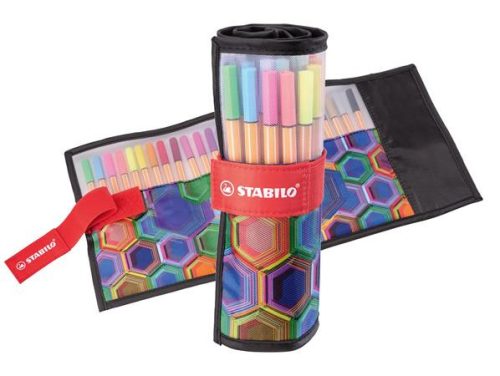 Stabilo Point 88 "ARTY" felcsavarható tűfilc készlet, 0,4mm, 25 különböző szín